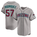 Friene A.Diamondbacks #57 Eduardo Rodriguez Player Gray Road Limited Home Game Stitched Jerseys