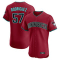 Friene A.Diamondbacks #57 Eduardo Rodriguez Player Red Limited Elite Home Game Stitched Jerseys