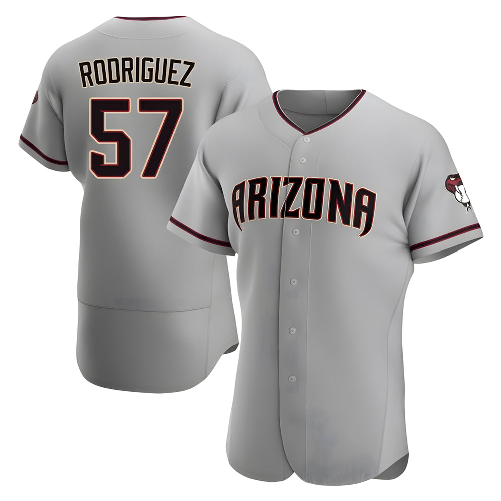 Friene A.Diamondbacks #57 Eduardo Rodriguez Player Gray Road Stitched Jerseys