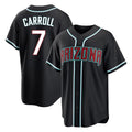 Friene A.Diamondbacks #7 Corbin Carroll Player Black Fashion Out Home Game Stitched Jerseys
