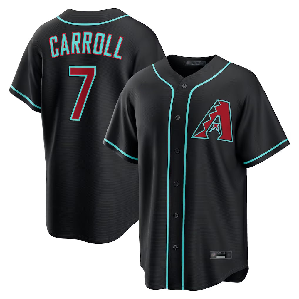 Friene A.Diamondbacks #7 Corbin Carroll Player Black Home Game Stitched Jerseys