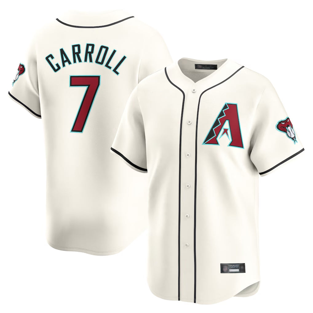 Friene A.Diamondbacks #7 Corbin Carroll Player Black Limited Elite Home Game Stitched Jerseys