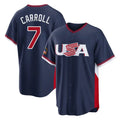 Friene A.Diamondbacks #7 Corbin Carroll Player Navy USA 2026 World Classic Home Game Stitched Jerseys