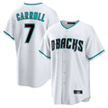 Friene A.Diamondbacks #7 Corbin Carroll Player White World Series Home Game Stitched Jerseys
