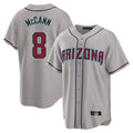 Friene A.Diamondbacks #8 James McCann Player Gray Road Home Game Stitched Jerseys