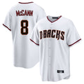 Friene A.Diamondbacks #8 James McCann Player White Home Game Stitched Jerseys