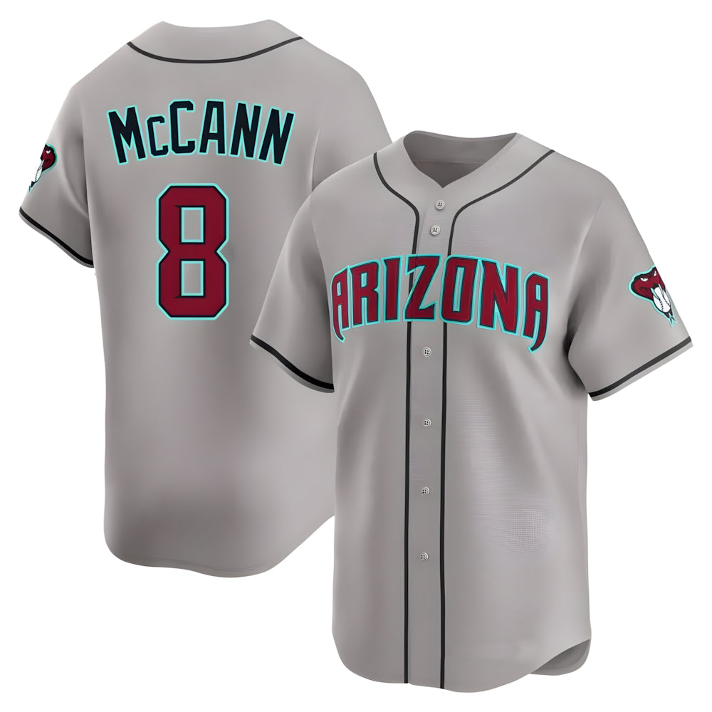 Friene A.Diamondbacks #8 James McCann Player Gray Limited Alternate Stitched Jerseys