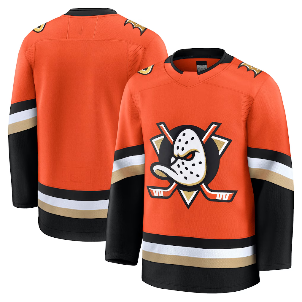 Friene A.Ducks Orange Home Premium Jerseys