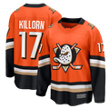 Friene A.Ducks #17 Alex Killorn Orange Home Breakaway Jerseys