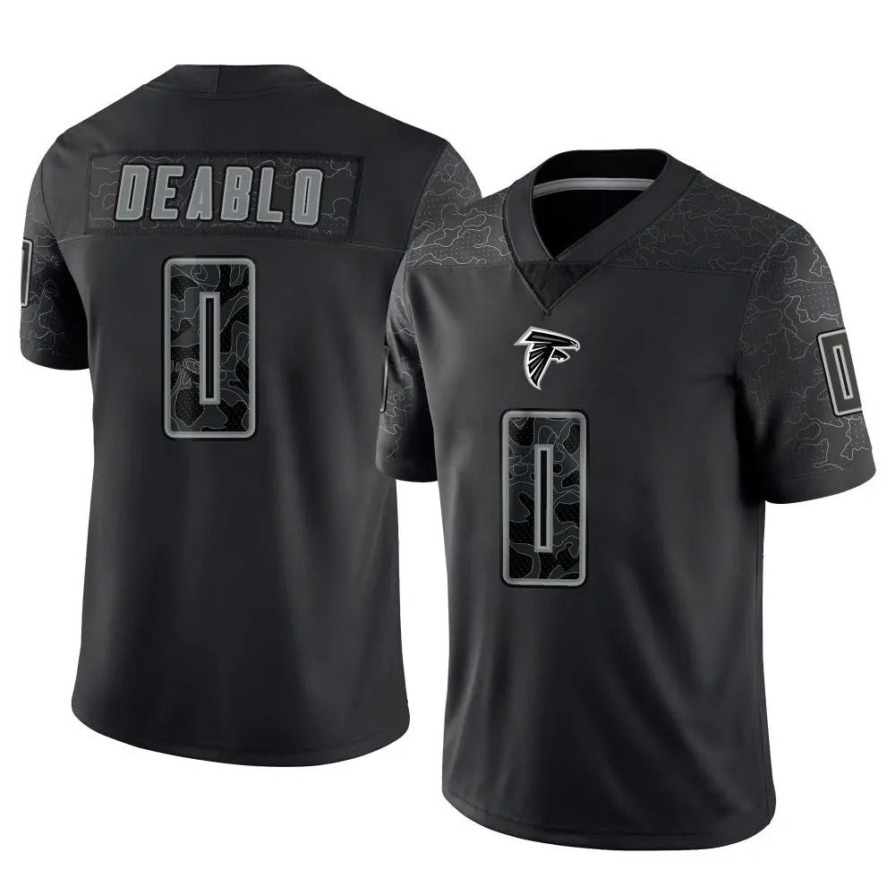 Friene A.Falcons #0 Divine Deablo Player Black RFLCTV Limited Game Stitched Jerseys
