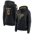 Friene A.Falcons #0 Divine Deablo Player Black Salute to Service Hoodies Stitched Jerseys