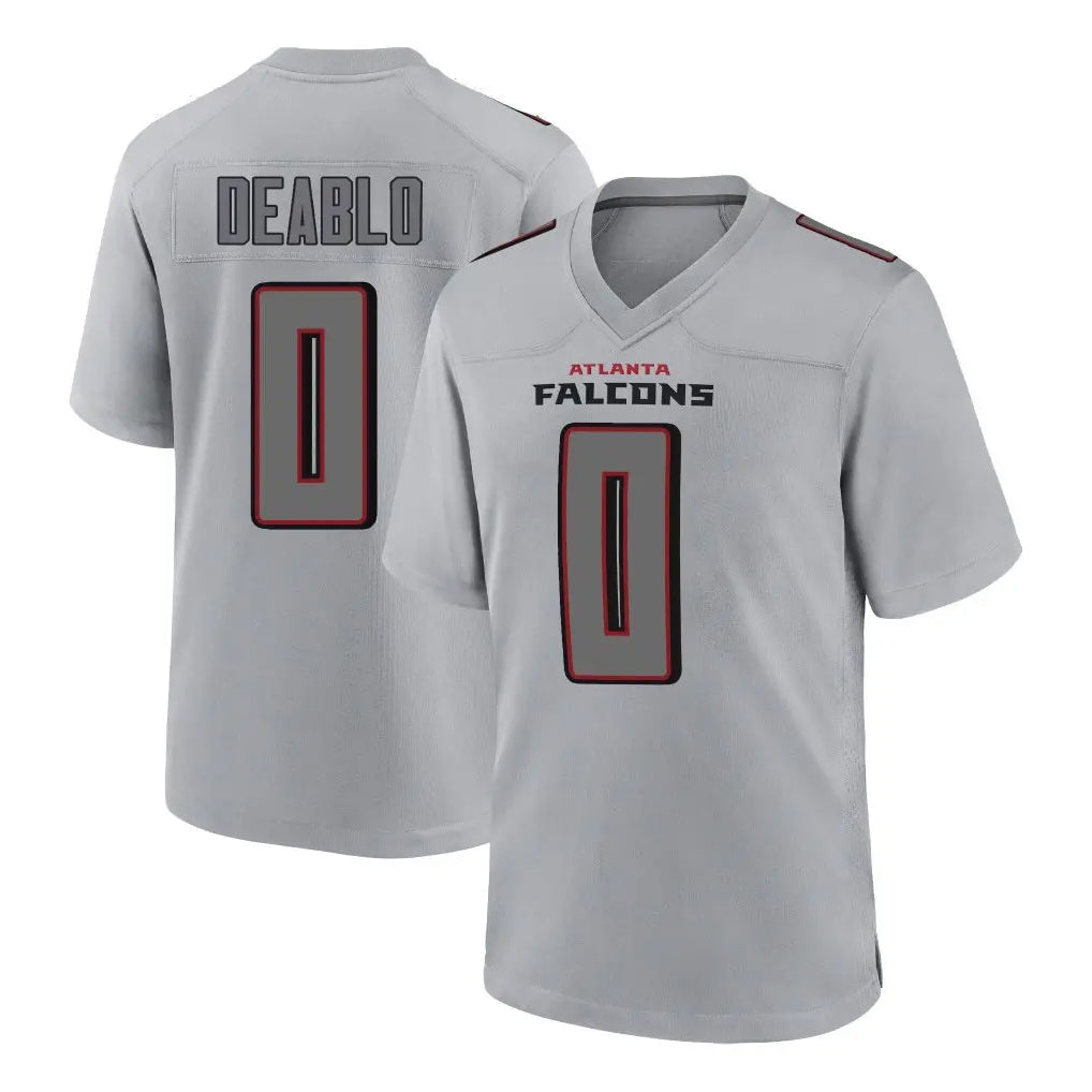 Friene A.Falcons #0 Divine Deablo Player Gray Fashion Home Game Stitched Jerseys