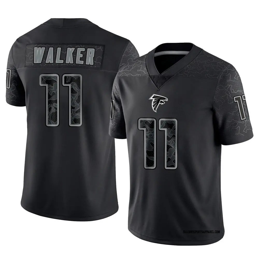 Friene A.Falcons #11 Jalon Walker Player Black RFLCTV Limited Stitched Jerseys