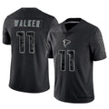 Friene A.Falcons #11 Jalon Walker Player Black RFLCTV Limited Stitched Jerseys