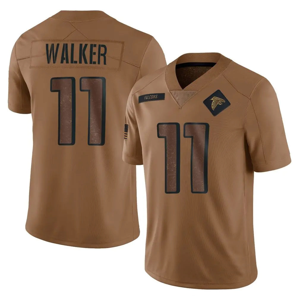 Friene A.Falcons #11 Jalon Walker Player Brown Salute To Service Limited Stitched Jerseys