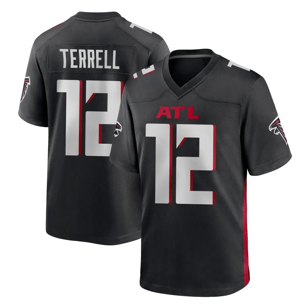 Friene A.Falcons #12 Avieon Terrell Player Black Home Game Stitched Jerseys