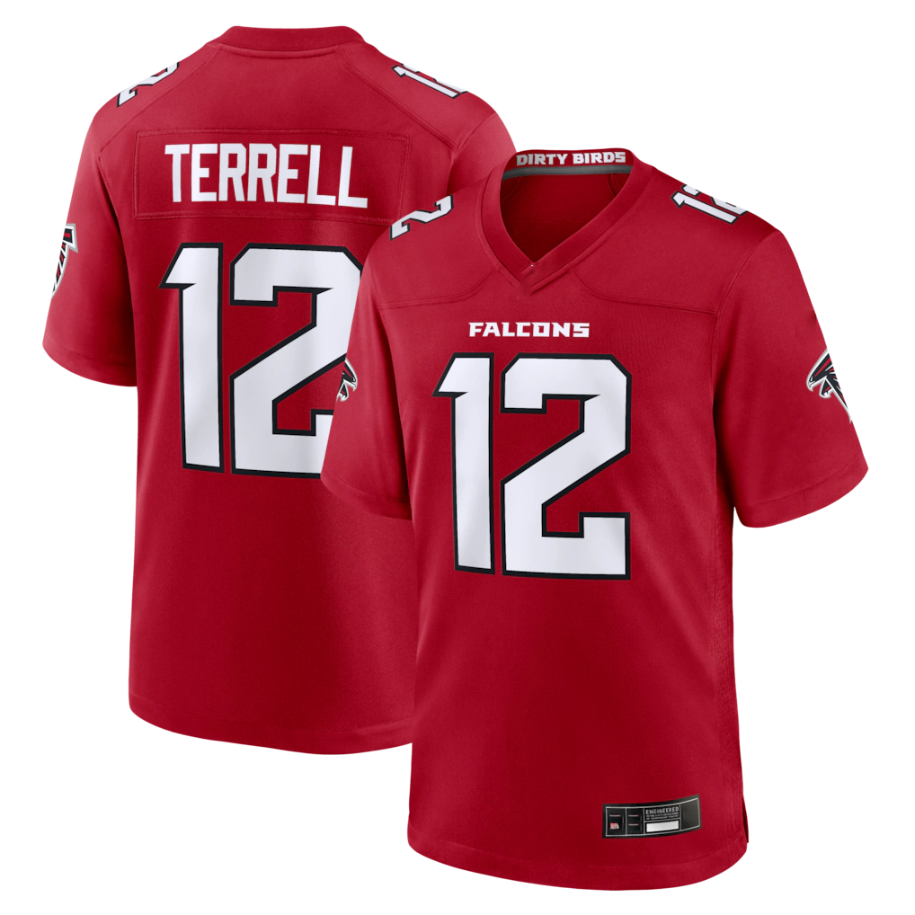 Friene A.Falcons #12 Avieon Terrell Red Game Stitched Jerseys