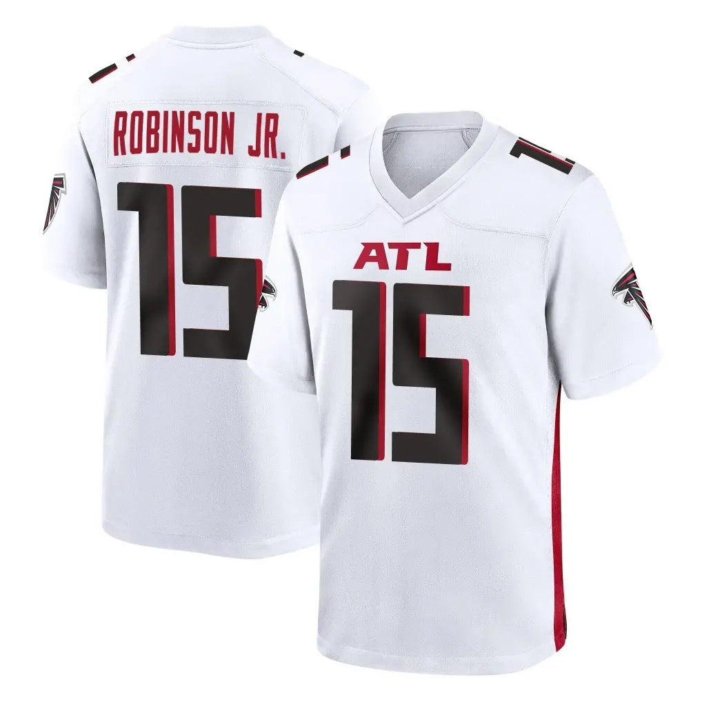 Friene A.Falcons #15 Brian Robinson Player White Home Game Stitched Jerseys