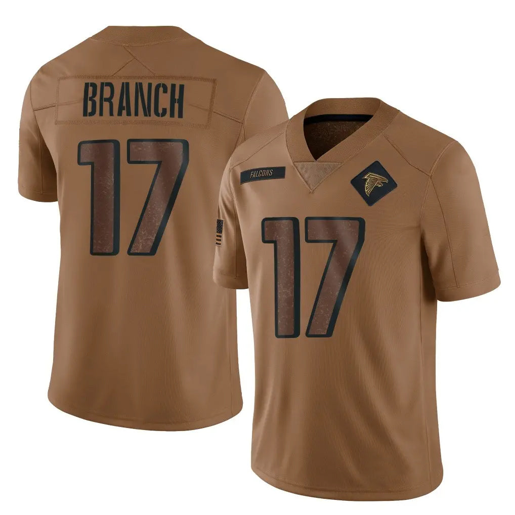 Friene A.Falcons #17 Zachariah Branch Player Brown Salute To Service Limited Stitched Jerseys