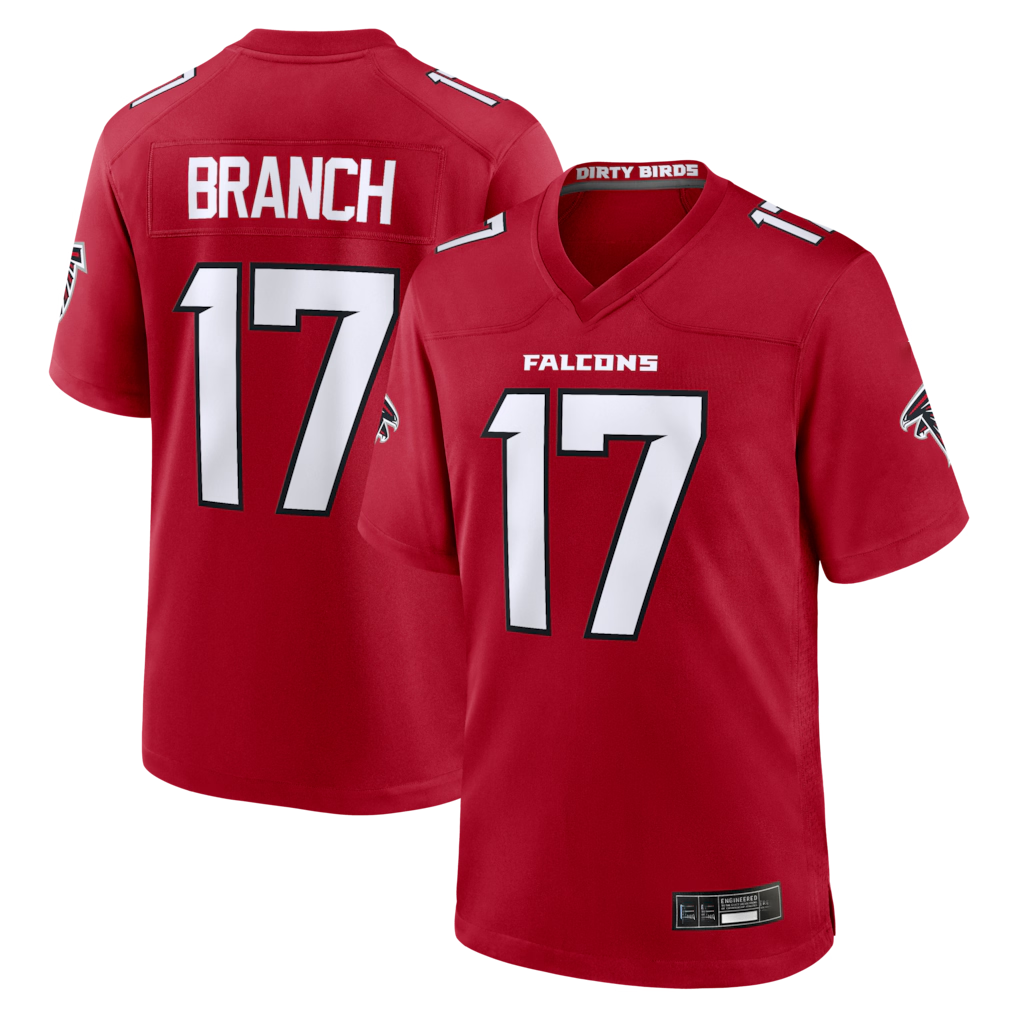 Friene A.Falcons #17 Zachariah Branch Red Team Game Stitched Jerseys