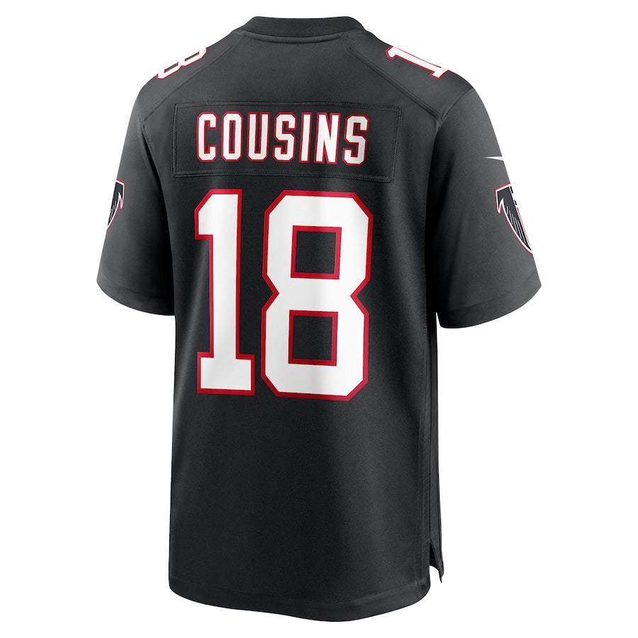Friene A.Falcons #18 Kirk Cousins Player Black Limited Home Game Stitched Jerseys