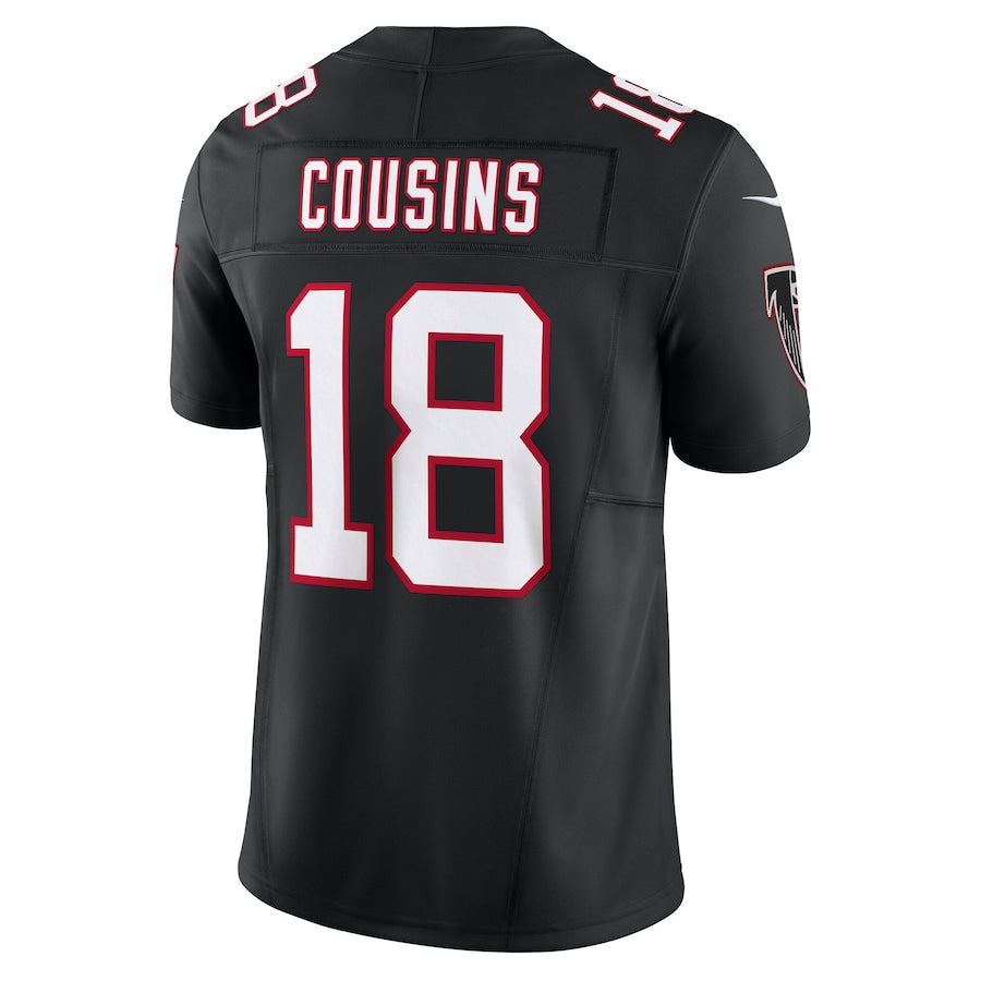 Friene A.Falcons #18 Kirk Cousins Player Black Vapor F.U.S.E. Limited Home Game Stitched Jerseys