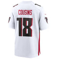 Friene A.Falcons #18 Kirk Cousins Player White Home Game Stitched Jerseys