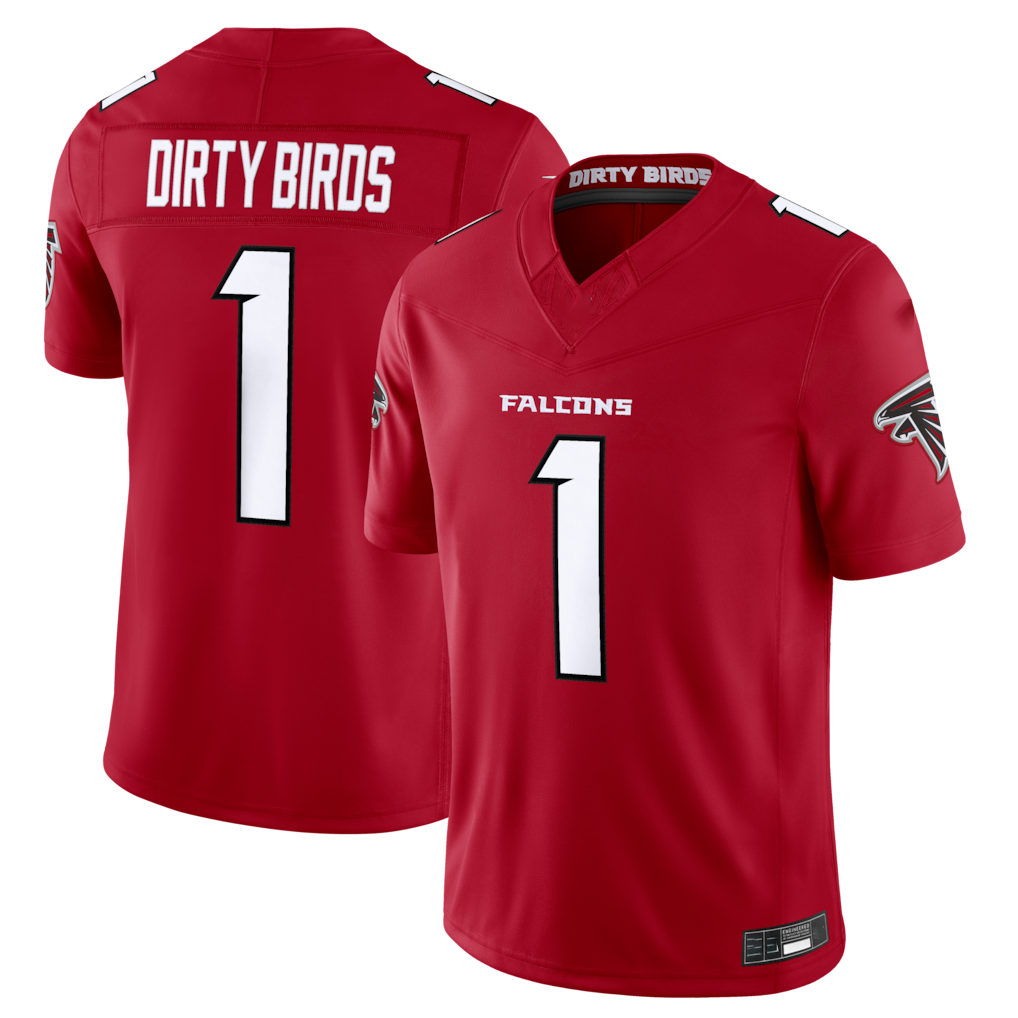 Friene A.Falcons #1 Dirty Birds Red Team Vapor F.U.S.E. Limited Stitched Jerseys