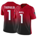 Friene A.Falcons #1 Tua Tagovailoa Player Red Vapor F.U.S.E. Limited Home Game Stitched Jerseys