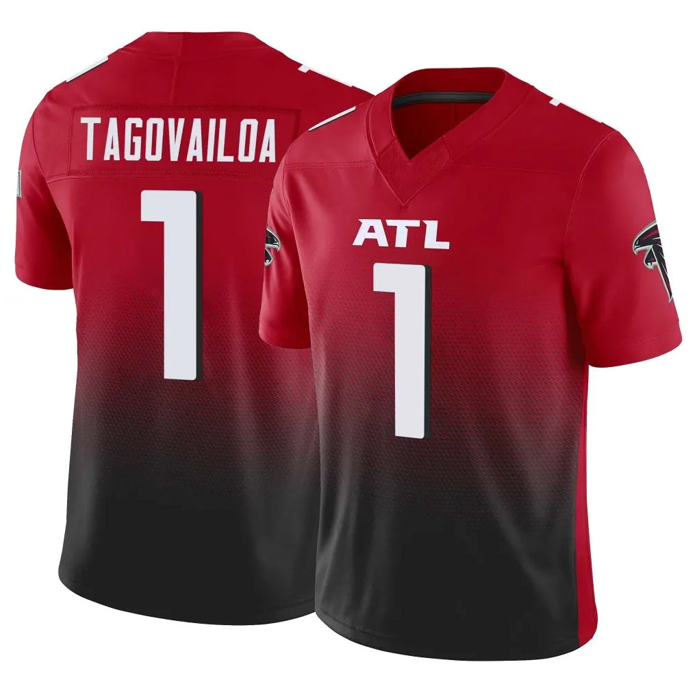 Friene A.Falcons #1 Tua Tagovailoa Player Red Vapor F.U.S.E. Limited Home Game Stitched Jerseys