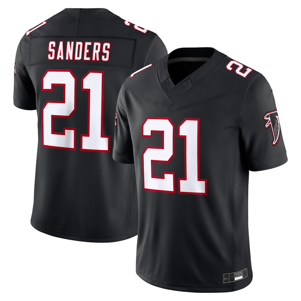 Friene A.Falcons #21 Deion Sanders Black Alternate Throwback Vapor F.U.S.E. Retired Limited Stitched Jerseys