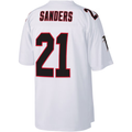 Friene A.Falcons #21 Deion Sanders Mitchell & Ness White Legacy Replica Puhic Stitched Jerseys