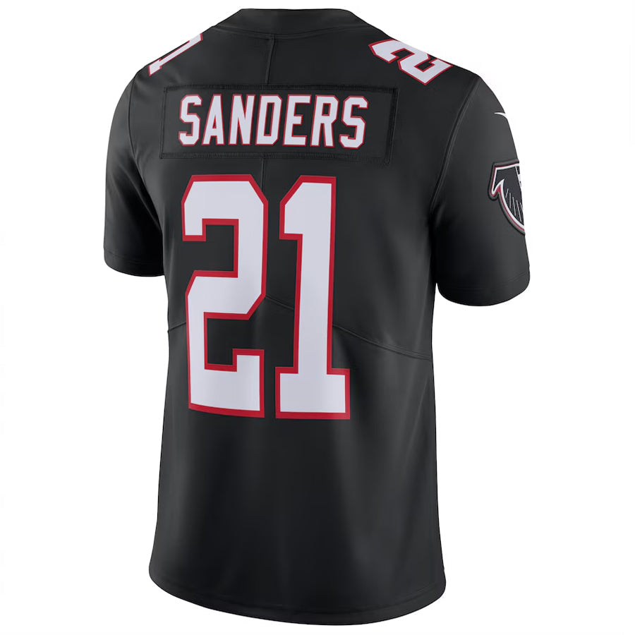 Friene A.Falcons #21 Deion Sanders Player Black Limited Game Stitched Jerseys