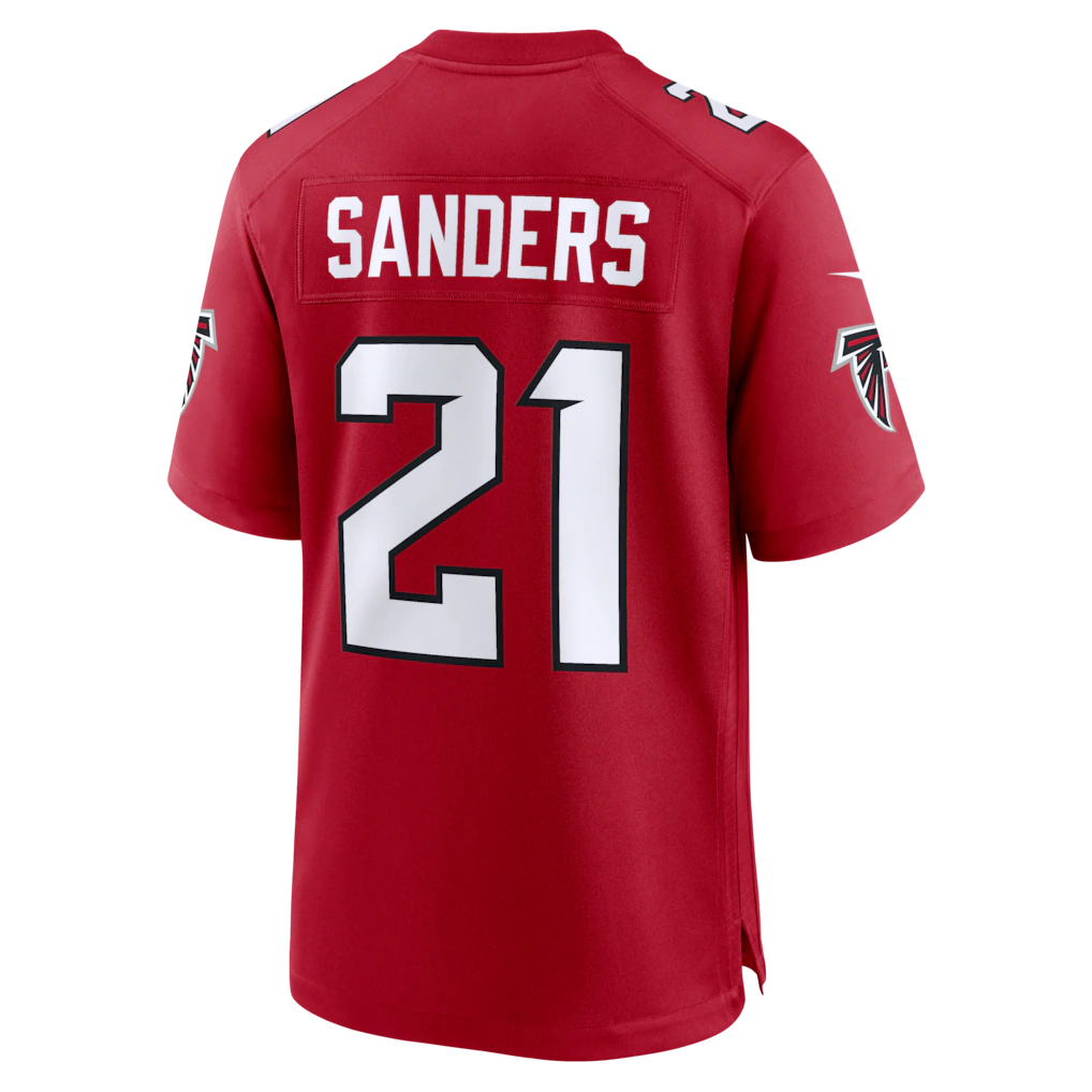 Friene A.Falcons #21 Deion Sanders Red Retired Player Game Stitched Jerseys