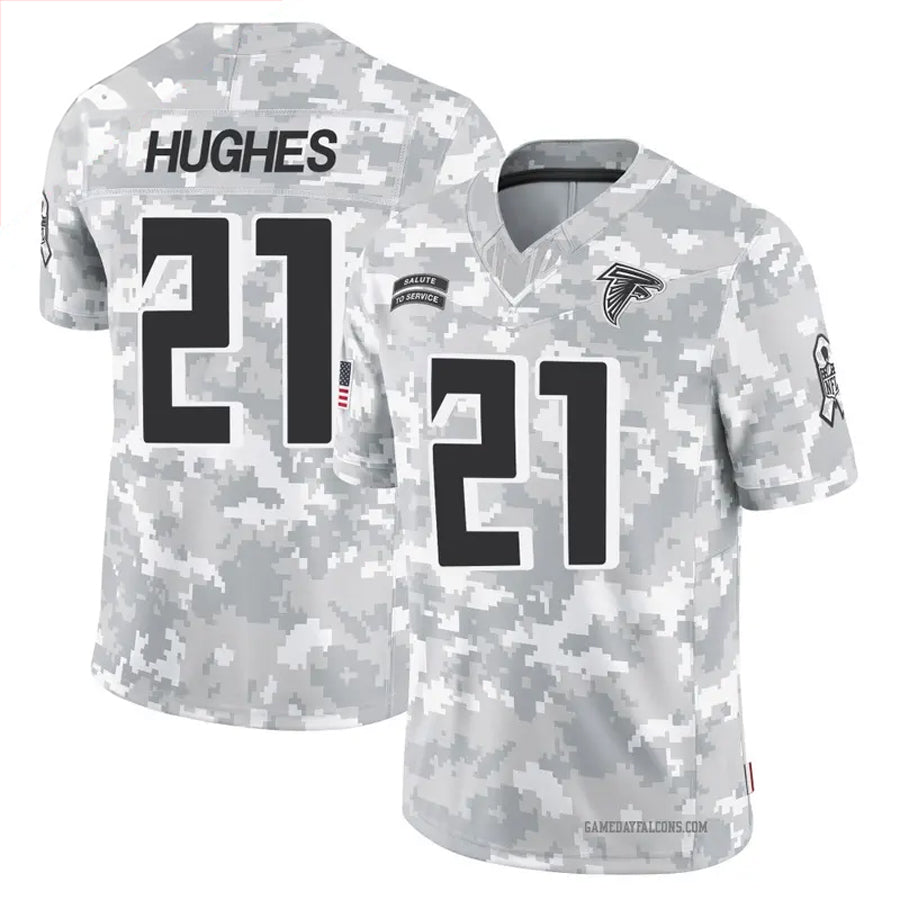 Friene A.Falcons #21 Mike Hughes Player Arctic Camo Salute to Service Limited Stitched Jerseys