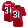 Friene A.Falcons #31 Xavier Watts Player Red Team Color Home Game Stitched Jerseys
