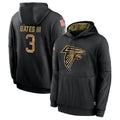 Friene A.Falcons #3 Jessie Bates III Player Black Salute to Service Hoodies Stitched Jerseys