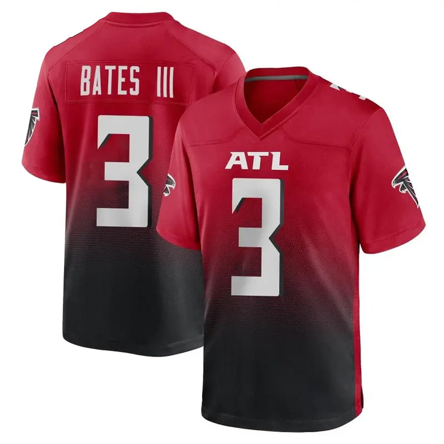 Friene A.Falcons #3 Jessie Bates III Player Red Home Game Stitched Jerseys