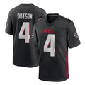 Friene A.Falcons #4 Jahan Dotson Player Black Home Game Stitched Jerseys