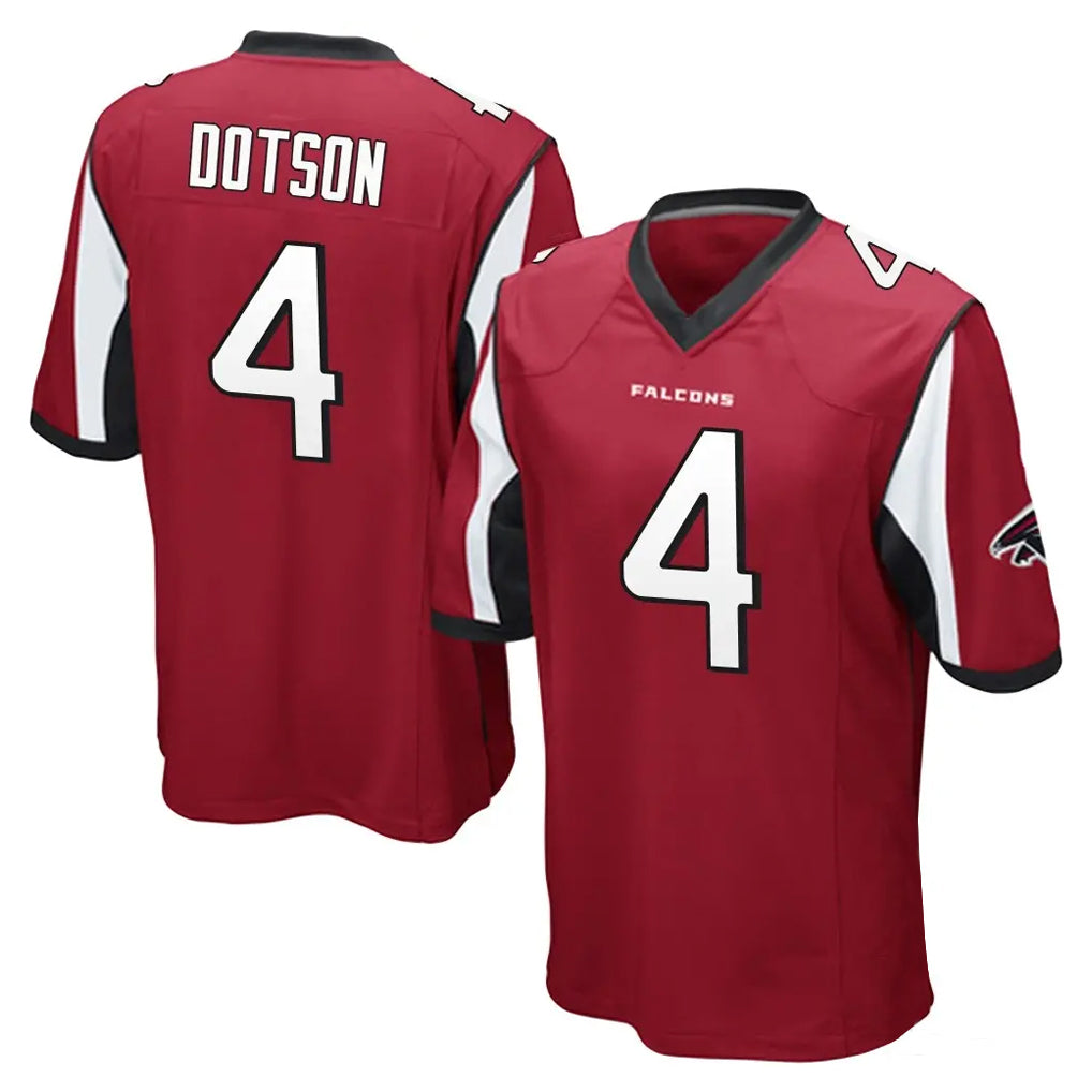 Friene A.Falcons #4 Jahan Dotson Player Red Color Vapor Home Game Stitched Jerseys