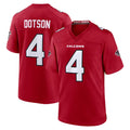 Friene A.Falcons #4 Jahan Dotson Player Red Team Color Home Game Stitched Jerseys