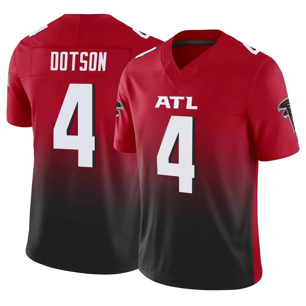 Friene A.Falcons #4 Jahan Dotson Player Red Vapor F.U.S.E. Limited Home Game Stitched Jerseys