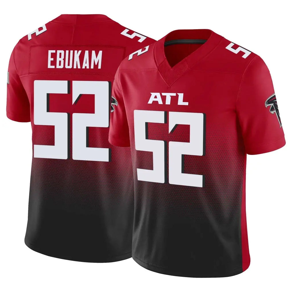 Friene A.Falcons #52 Samson Ebukam Player Red Vapor F.U.S.E. Limited Home Game Stitched Jerseys