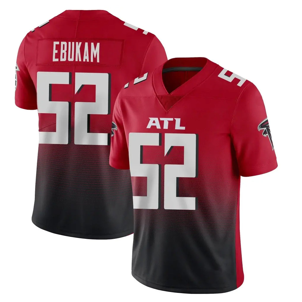 Friene A.Falcons #52 Samson Ebukam Player Red Vapor Untouchable Limited Home Game Stitched Jerseys