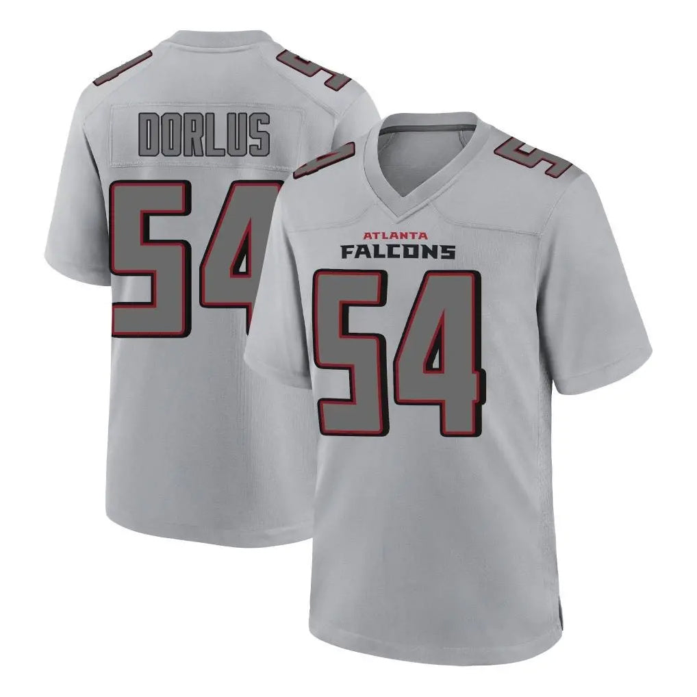 Friene A.Falcons #54 Brandon Dorlus Player Gray Fashion Home Game Stitched Jerseys
