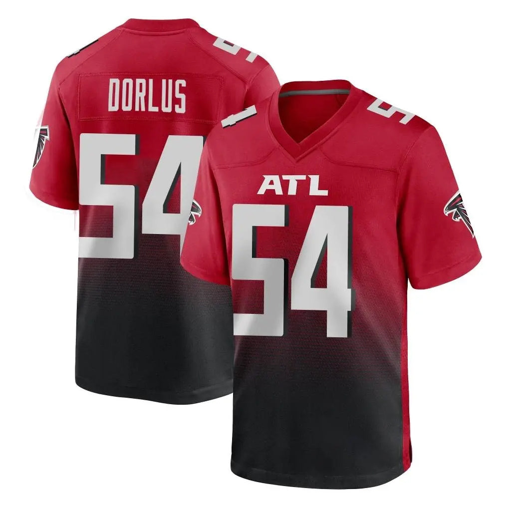 Friene A.Falcons #54 Brandon Dorlus Player Red Home Game Stitched Jerseys