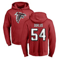Friene A.Falcons #54 Brandon Dorlus Player Red Pullover Hoodies Home Game Stitched Jerseys