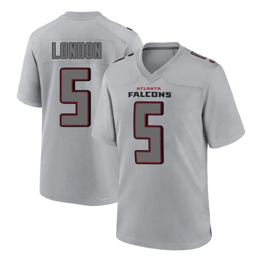 Friene A.Falcons #5 Drake London Player Gray Fashion Home Game Stitched Jerseys