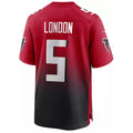 Friene A.Falcons #5 Drake London Player Red Home Game Stitched Jerseys