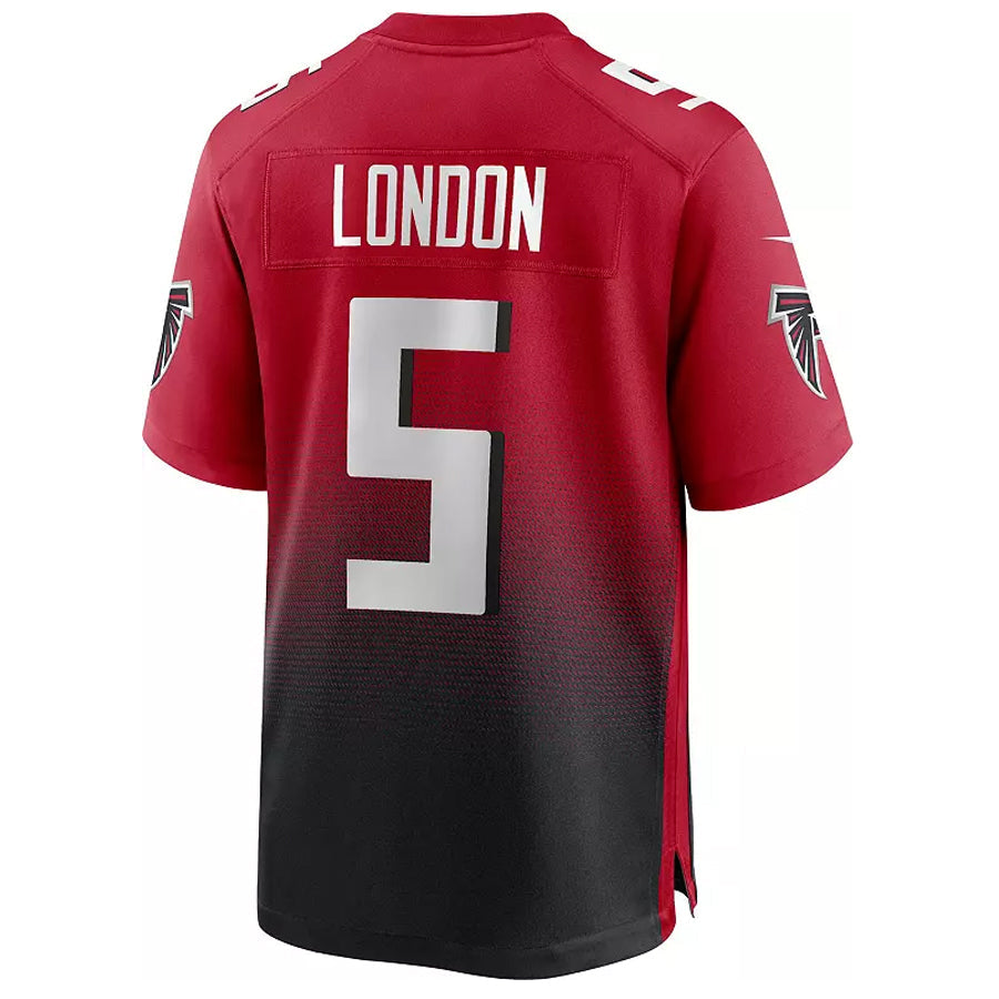Friene A.Falcons #5 Drake London Player Red Home Game Stitched Jerseys